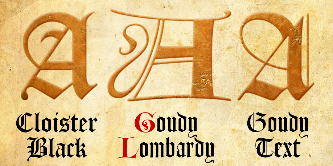 Three Blackletters fonts