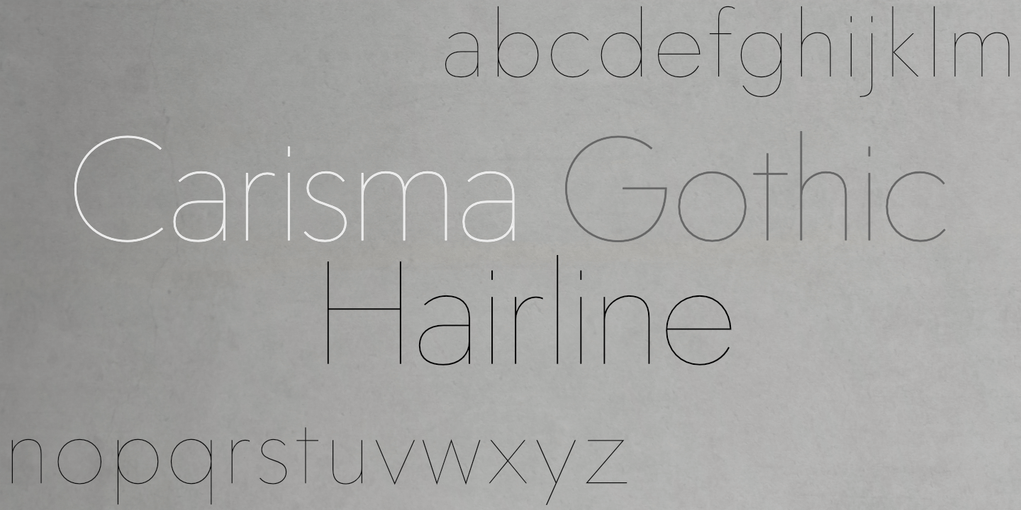Carisma Gothic Fontname 