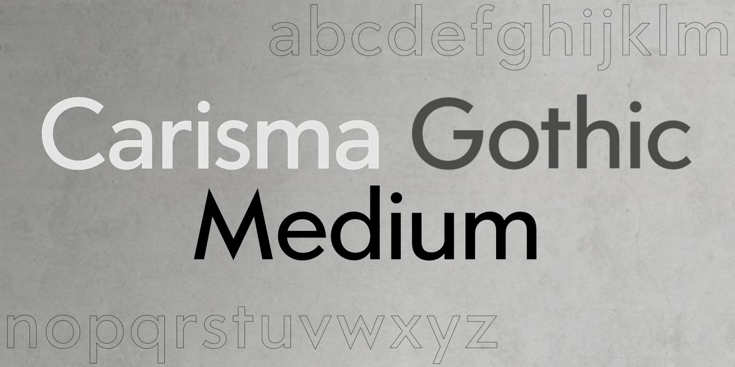 Carisma Gothic Fontname 