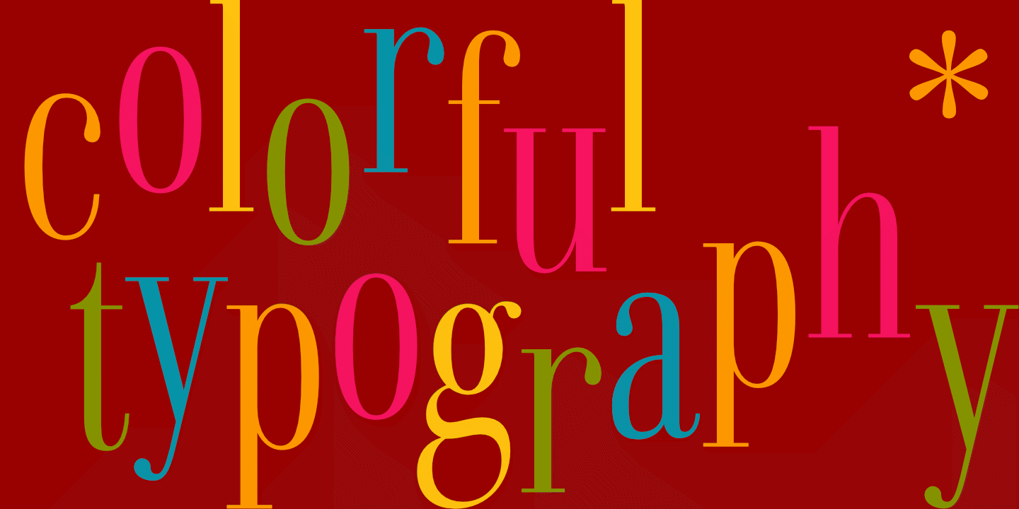 Colorful typography