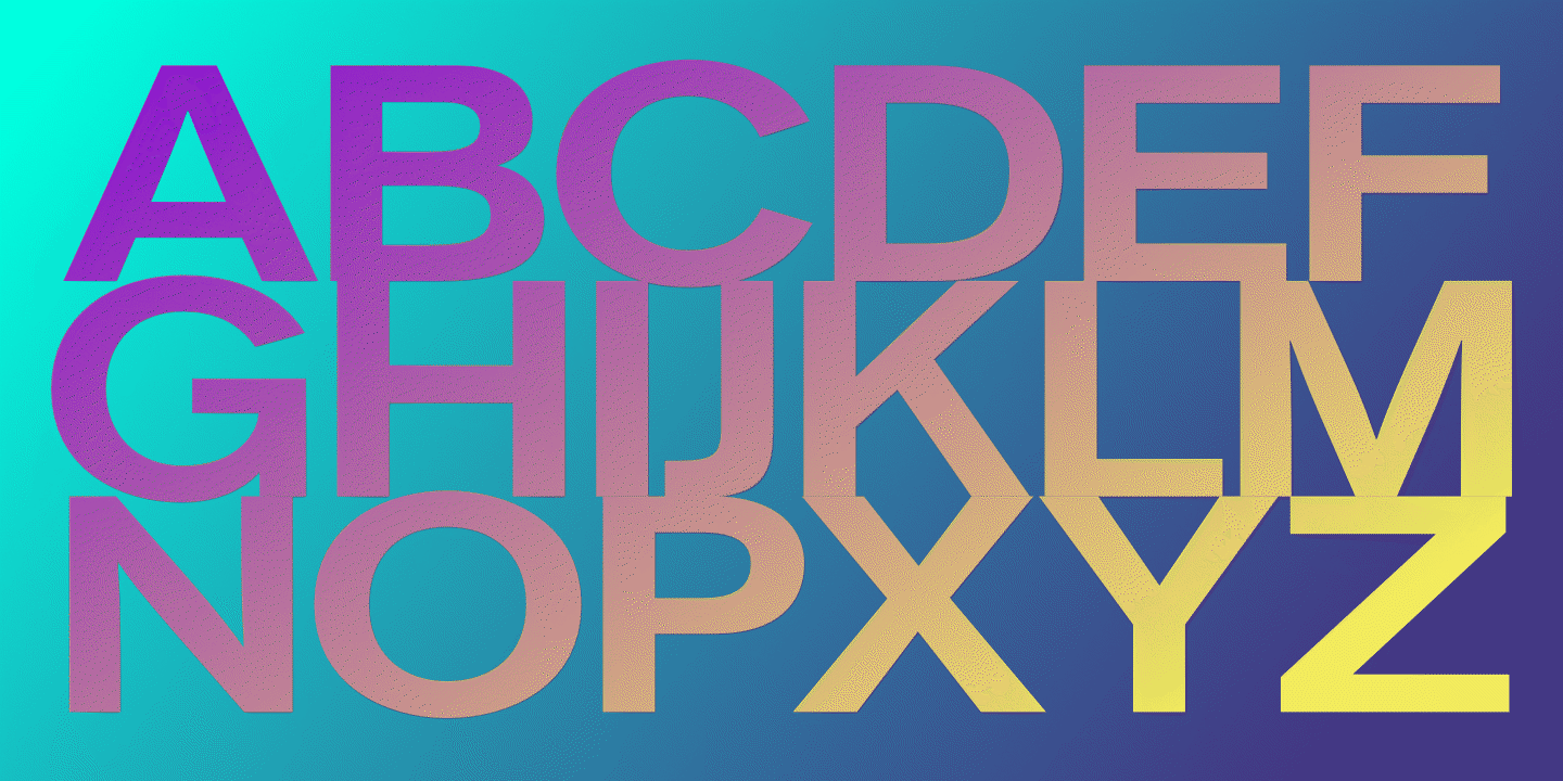 Gradient alphabet