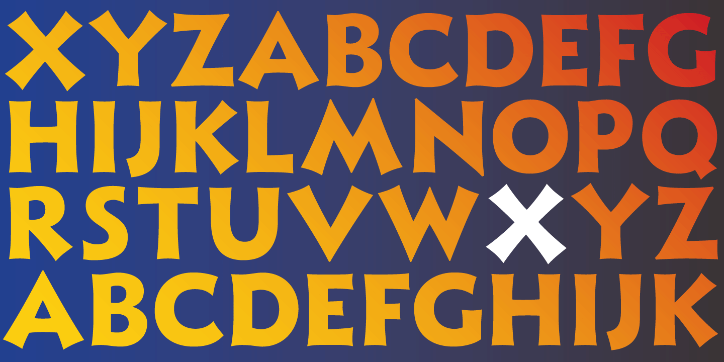 Gradient alphabet